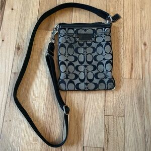 Black and Gray Coach Crossbody Bag